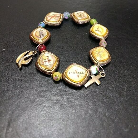 Gold tone inspirational bracelet - Picture 5 of 6